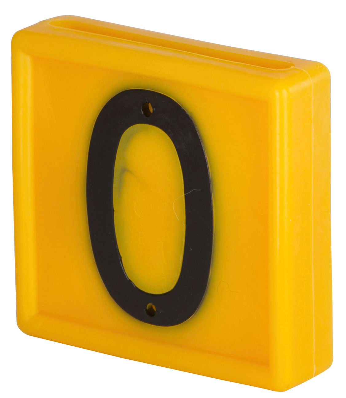 Nummernblock Nr. 0, gelb, einstellig, 44 x 46 mm
