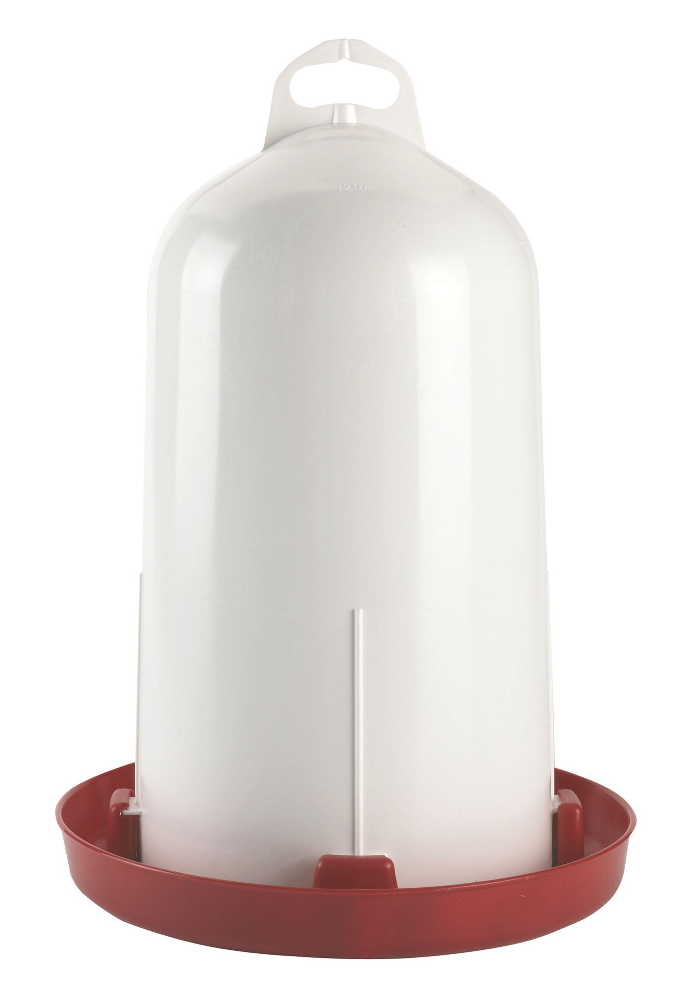 Doppelzylinder-Tränke 12 ltr., Geflügel, Kunststoff weiß/rot