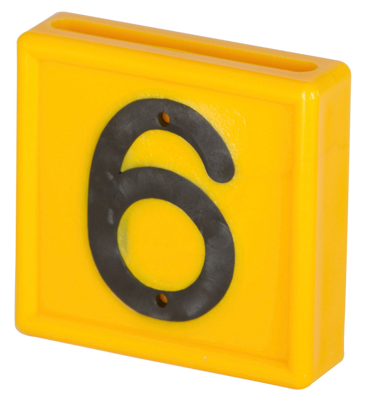Nummernblock Nr. 6+9, gelb, einstellig, 44 x 46 mm